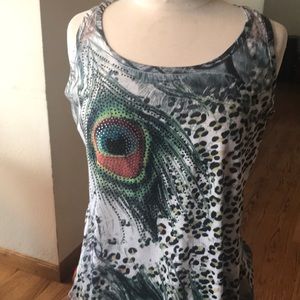 Peacock studded tunic